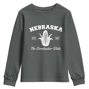 Nebraska The Cornhusker State Est 1867 Youth Sweatshirt