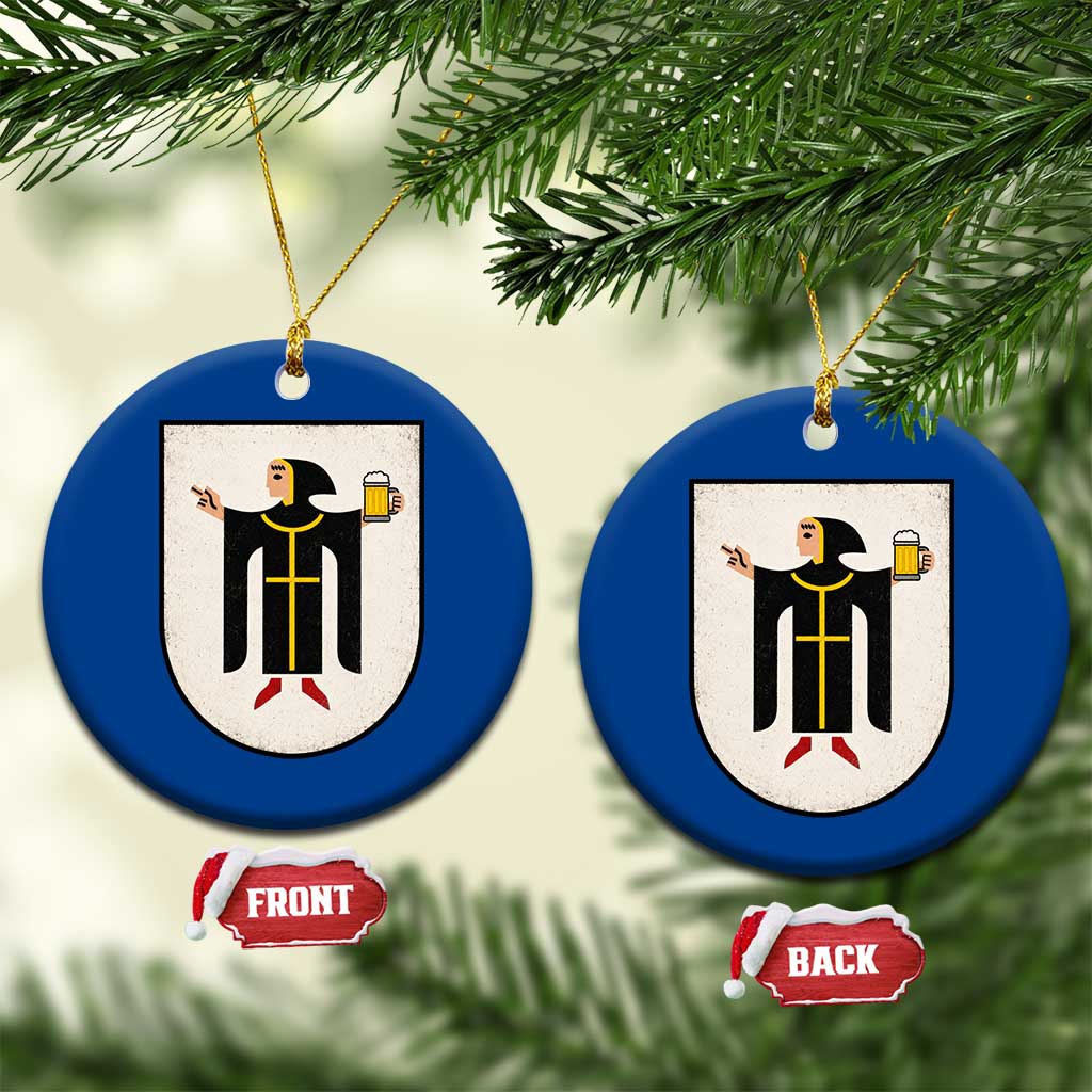 Funny Munich Oktoberfest Munchen Coat of Arms Ceramic Ornament Münchner Kindl Beer Drinking TS11 1pc Blue Print Your Wear