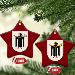 Funny Munich Oktoberfest Munchen Coat of Arms Ceramic Ornament Münchner Kindl Beer Drinking TS11 Print Your Wear