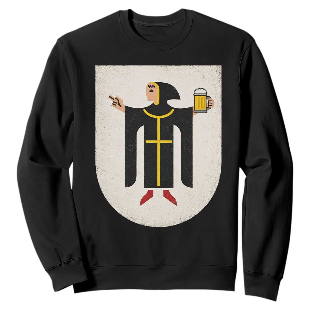 Funny Munich Oktoberfest Munchen Coat of Arms Sweatshirt Münchner Kindl Beer Drinking TS11 Black Print Your Wear