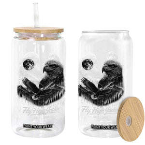 Fly High Jackie Eagle Glass Can Memorial Tribute Nature Supports California Wildlife TS11 Print Your Wear