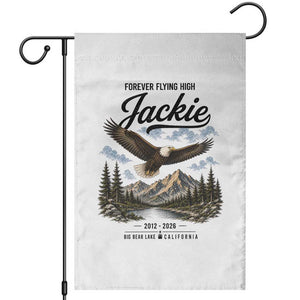 Jackie Bald Eagle Memorial Tribute Garden Flag Forever Flying High Big Bear California 2012 2026 TS11 White Print Your Wear