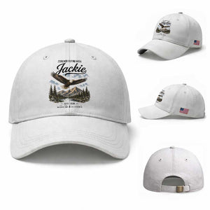 Jackie Bald Eagle Memorial Tribute Baseball Cap Forever Flying High Big Bear California 2012 2026 TS11 Baseball Cap Universal Fit White Print Your Wear