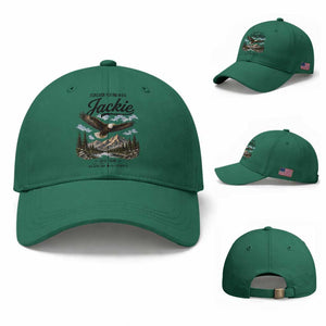 Jackie Bald Eagle Memorial Tribute Baseball Cap Forever Flying High Big Bear California 2012 2026 TS11 Baseball Cap Universal Fit Irish Green Print Your Wear