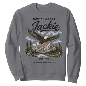 Jackie Bald Eagle Memorial Tribute Sweatshirt Forever Flying High Big Bear California 2012 2026 TS11 Charcoal Print Your Wear