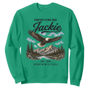 Jackie Bald Eagle Memorial Tribute Sweatshirt Forever Flying High Big Bear California 2012 2026 TS11 Irish Green Print Your Wear