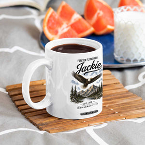 Jackie Bald Eagle Memorial Tribute Coffee Mug Forever Flying High Big Bear California 2012 2026 TS11 Print Your Wear