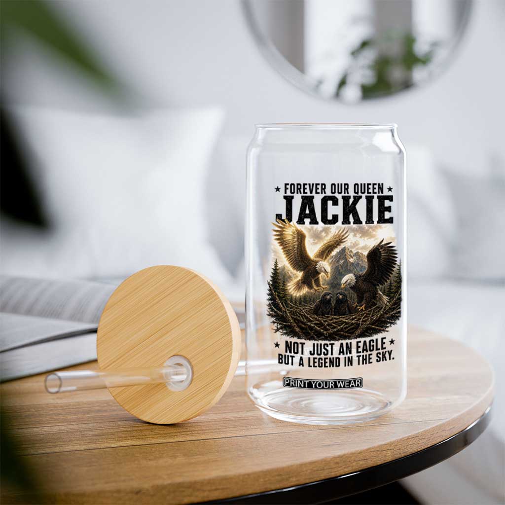 Jackie Bald Eagle Glass Can Forever Our Queen Not Just An Eagle But A Legend In The Sky TS11 Print Your Wear