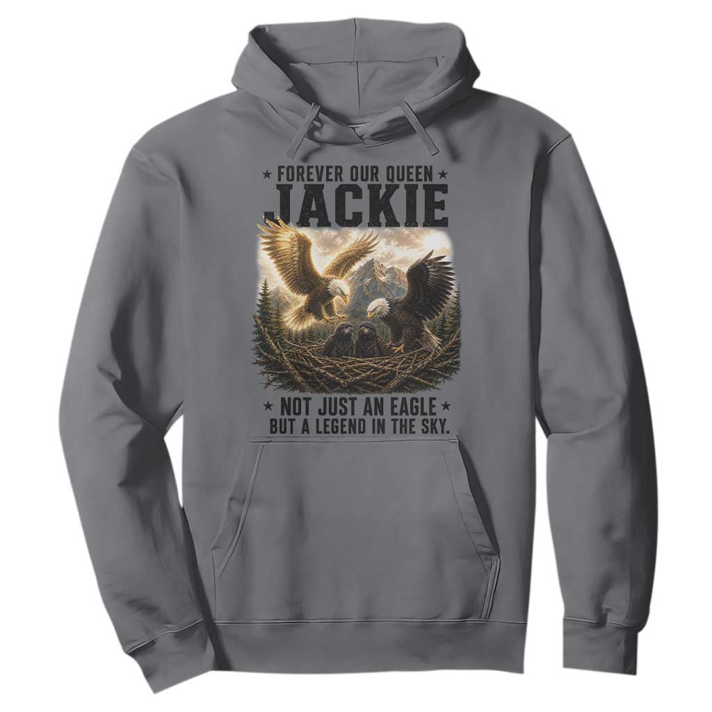 Jackie Bald Eagle Hoodie Forever Our Queen Not Just An Eagle But A Legend In The Sky TS11 Charcoal Print Your Wear