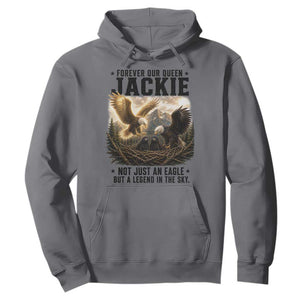 Jackie Bald Eagle Hoodie Forever Our Queen Not Just An Eagle But A Legend In The Sky TS11 Charcoal Print Your Wear