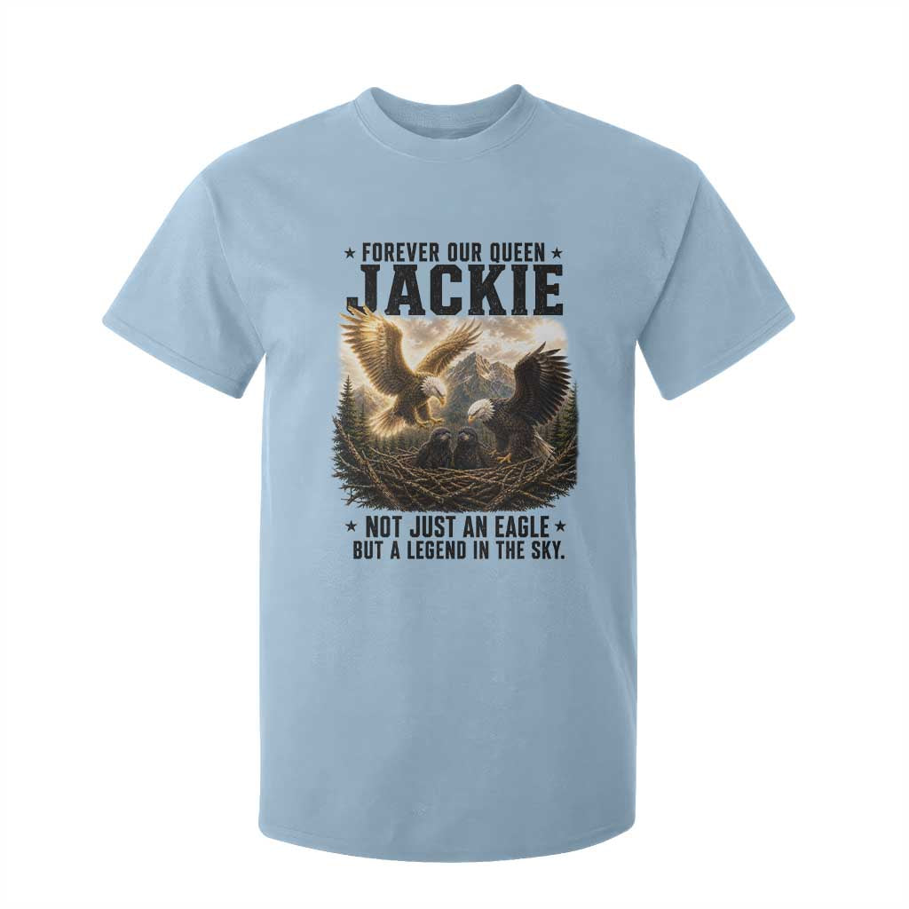 Jackie Bald Eagle T Shirt For Kid Forever Our Queen Not Just An Eagle But A Legend In The Sky TS11 Light Blue Print Your Wear