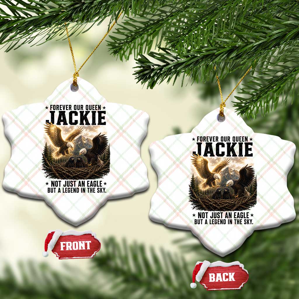 Jackie Bald Eagle Ceramic Ornament Forever Our Queen Not Just An Eagle But A Legend In The Sky TS11 Print Your Wear