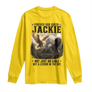 Jackie Bald Eagle Long Sleeve Shirt Forever Our Queen Not Just An Eagle But A Legend In The Sky TS11 Daisy Print Your Wear