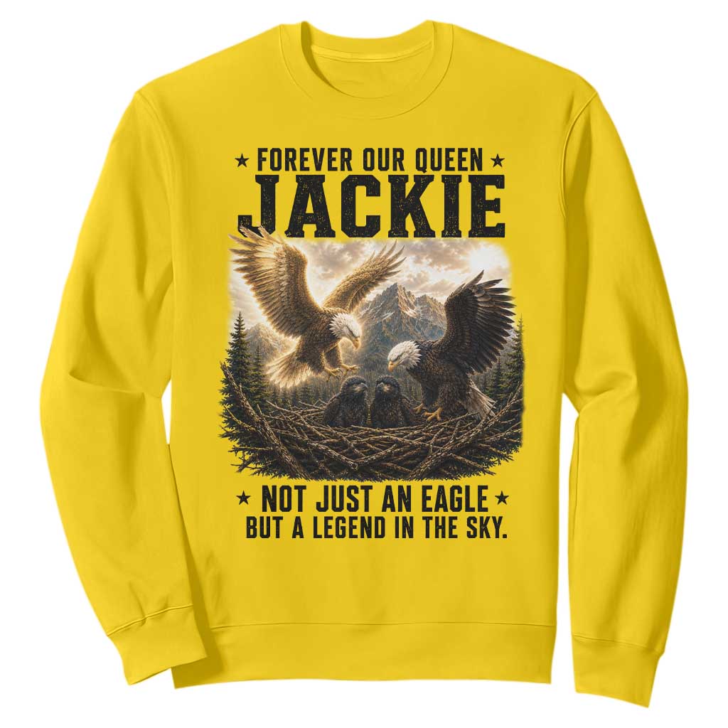 Jackie Bald Eagle Sweatshirt Forever Our Queen Not Just An Eagle But A Legend In The Sky TS11 Daisy Print Your Wear