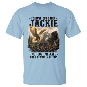 Jackie Bald Eagle T Shirt Forever Our Queen Not Just An Eagle But A Legend In The Sky TS11 Light Blue Print Your Wear