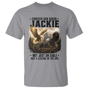 Jackie Bald Eagle T Shirt Forever Our Queen Not Just An Eagle But A Legend In The Sky TS11 Sport Gray Print Your Wear