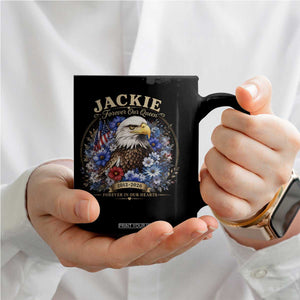 Jackie Bald Eagle Coffee Mug Forever Our Queen And In Our Hearts USA Floral TS11 Print Your Wear