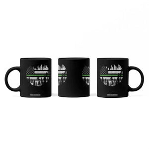 Park Ranger Law Enforcement Forest Green Line American Flag Coffee Mug TS11 Print Your Wear