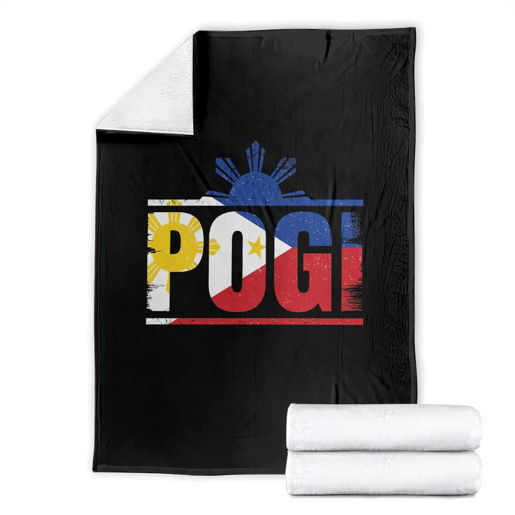 Pogi Filipino Slang Filipino Flag Pinoy Sun And Star Throw Blanket TS11 Black Print Your Wear