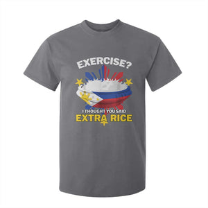 Funny Philippines T Shirt For Kid Exercise I Thought You Said Extra Rice TS11 Charcoal Print Your Wear