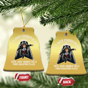 Funny Nakatomi Plaza Christmas Ornament It's Not Xmas Until Hans Gruber Falls From Nakatomi Plaza TS11 Bell Flake Gold Print Your Wear