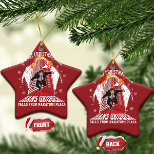 Funny Nakatomi Plaza Christmas Ornament It's Not Xmas Until Hans Gruber Falls From Nakatomi Plaza Explode TS11 Star Red Print Your Wear