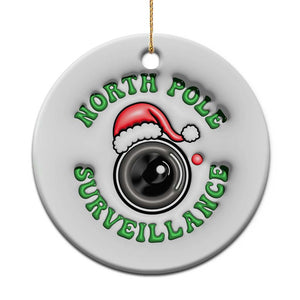 Funny Xmas 3D Inflated Effect Printed Christmas Ornament North Pole Surveillance Santa Camera TS11 Print Your Wear