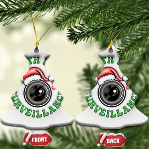 Funny Xmas 3D Inflated Effect Printed Christmas Ornament North Pole Surveillance Santa Camera TS11 Christmas Tree Inflated White Print Your Wear