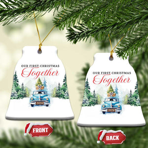 Our First Xmas Together 2024 Car Snow Christmas Ornament TS11 Bell Flake Snow Print Your Wear