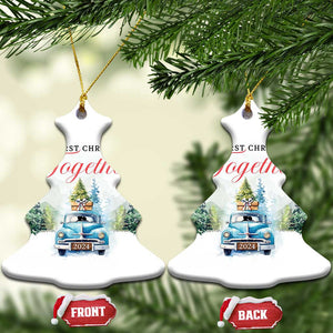 Our First Xmas Together 2024 Car Snow Christmas Ornament TS11 Christmas Tree Snow Print Your Wear