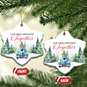 Our First Xmas Together 2024 Car Snow Christmas Ornament TS11 Snow Flake Snow Print Your Wear