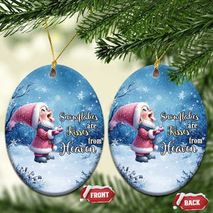 Xmas Snowflakes Are Kisses From Heaven Christmas Ornament Gnomes Winter Solstice TS11 Oval Snow Print Your Wear