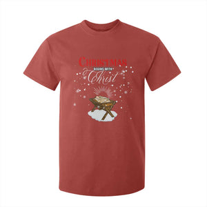 Christmas Begins With Christ T Shirt For Kid Christian Christmas Jesus God TS11 Red Print Your Wear