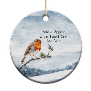 Memorial Xmas Christmas Ornament Robins Appear When Loved Ones Are Near Bird TS11 Print Your Wear