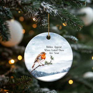 Memorial Xmas Christmas Ornament Robins Appear When Loved Ones Are Near Bird TS11 Print Your Wear