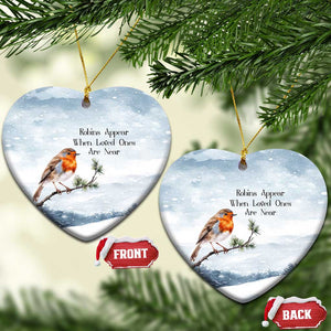 Memorial Xmas Christmas Ornament Robins Appear When Loved Ones Are Near Bird TS11 Heart Snow Print Your Wear