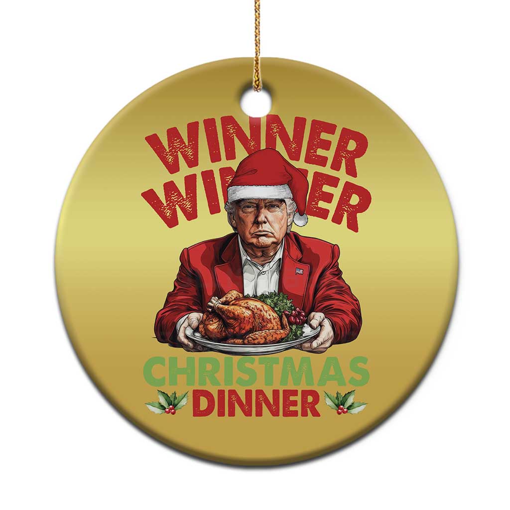 Funny Trump Xmas Christmas Ornament Winner Winner Christmas Dinner Santa Trump Turkey TS11 Print Your Wear