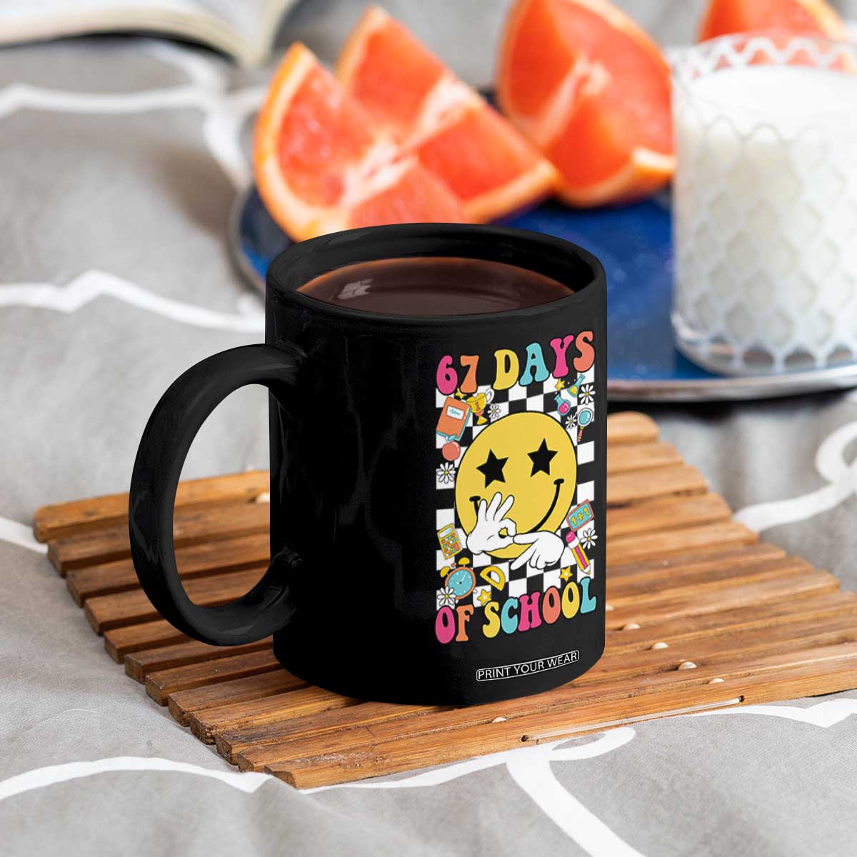 67 Days Of School Coffee Mug Six Seven Meme Student Teacher TS11 Print Your Wear