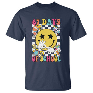 67 Days Of School T Shirt Six Seven Meme Student Teacher TS11 Navy Print Your Wear