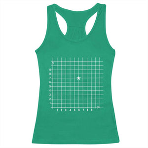 Funny 67 Math Coordinates Racerback Tank Top Teacher Student Six Seven Meme TS11 Irish Green Print Your Wear