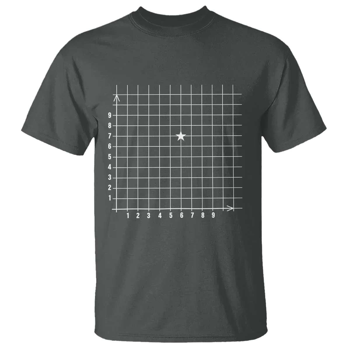 Funny 67 Math Coordinates T Shirt Teacher Student Six Seven Meme TS11 Dark Heather Print Your Wear