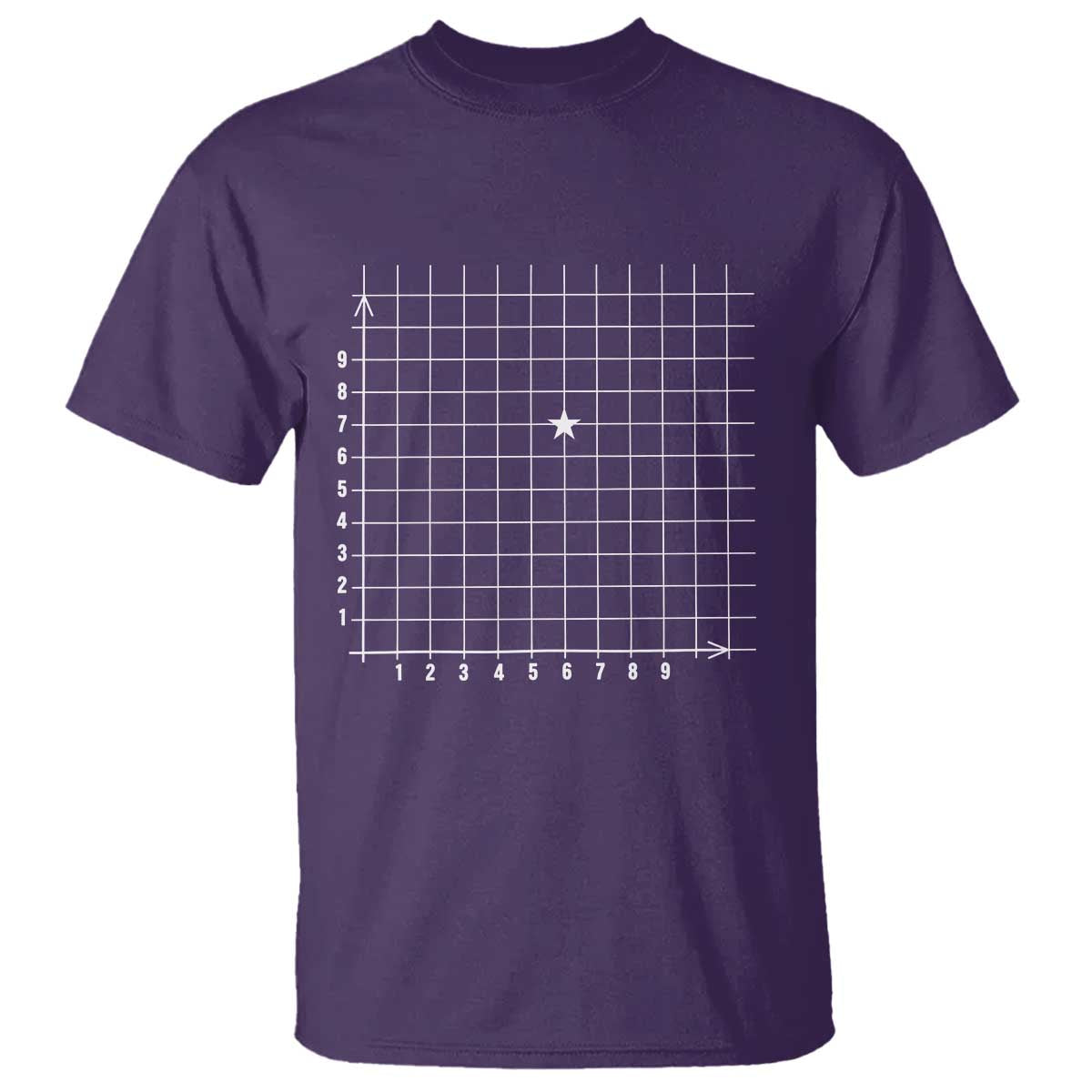 Funny 67 Math Coordinates T Shirt Teacher Student Six Seven Meme TS11 Purple Print Your Wear