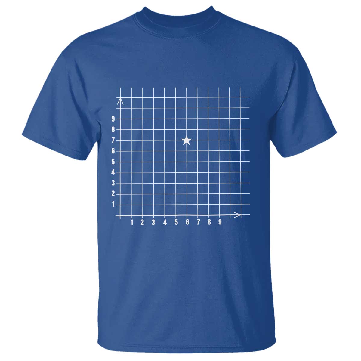 Funny 67 Math Coordinates T Shirt Teacher Student Six Seven Meme TS11 Royal Blue Print Your Wear