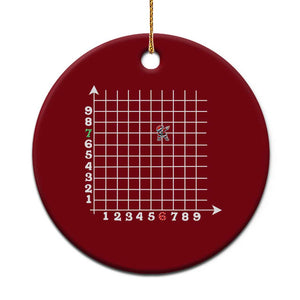 Funny 67 Math Coordinates Christmas Ceramic Ornament Dabbing Santa Teacher Student Six Seven Meme TS11 1pc Red Print Your Wear