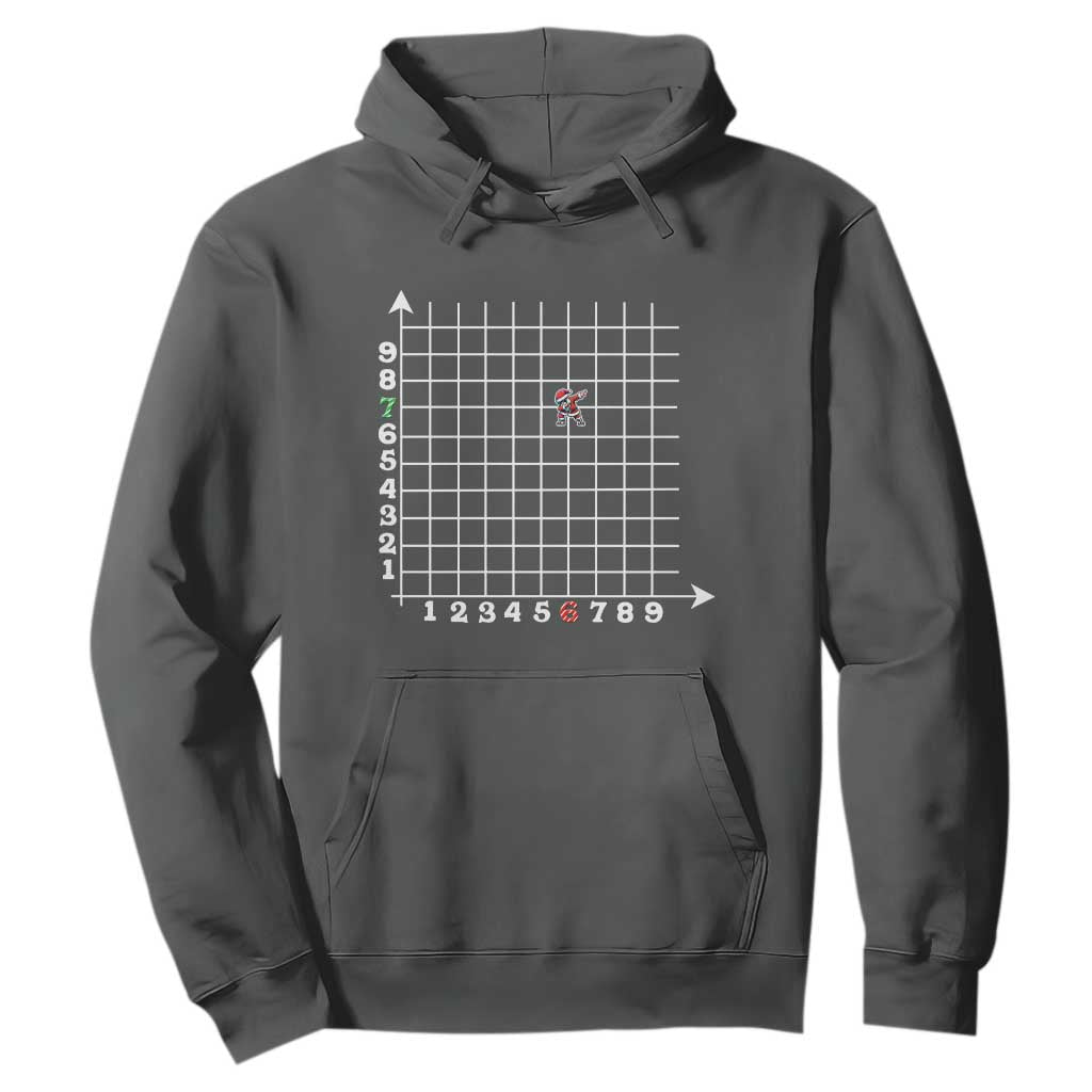 Funny 67 Math Coordinates Christmas Hoodie Dabbing Santa Teacher Student Six Seven Meme TS11 Dark Heather Print Your Wear
