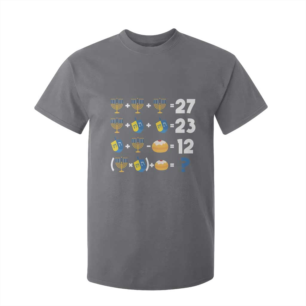 Funny Hanukkah 67 Math T Shirt For Kid Teacher Chanukah Six Seven Meme TS11 Charcoal Print Your Wear