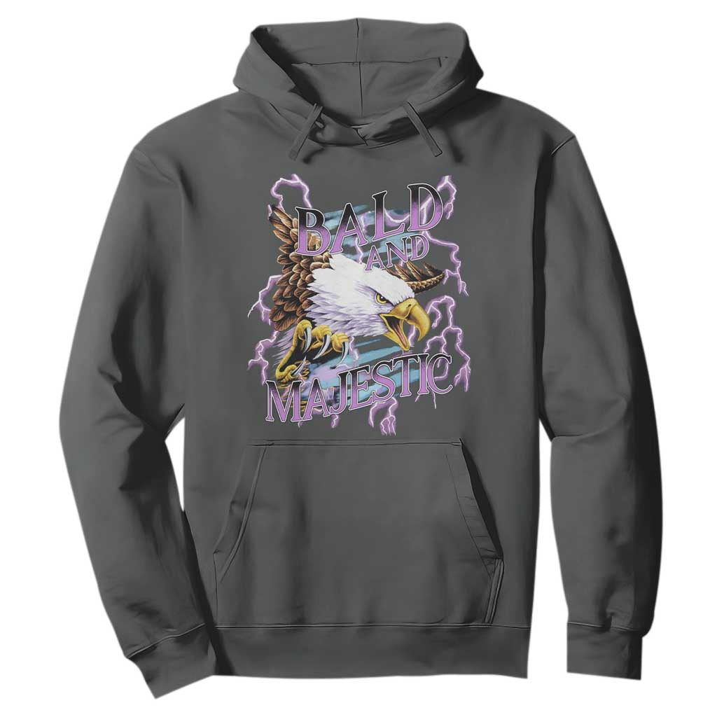 Funny Eagle Bald And Majestic Hoodie Vintage Storm Thunder TS11 Dark Heather Print Your Wear