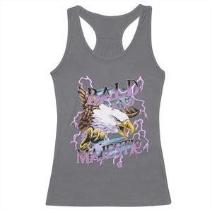 Funny Eagle Bald And Majestic Racerback Tank Top Vintage Storm Thunder TS11 Charcoal Print Your Wear