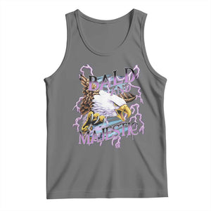 Funny Eagle Bald And Majestic Tank Top Vintage Storm Thunder TS11 Black Heather Print Your Wear