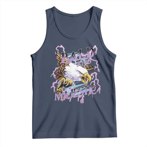 Funny Eagle Bald And Majestic Tank Top Vintage Storm Thunder TS11 Navy Print Your Wear